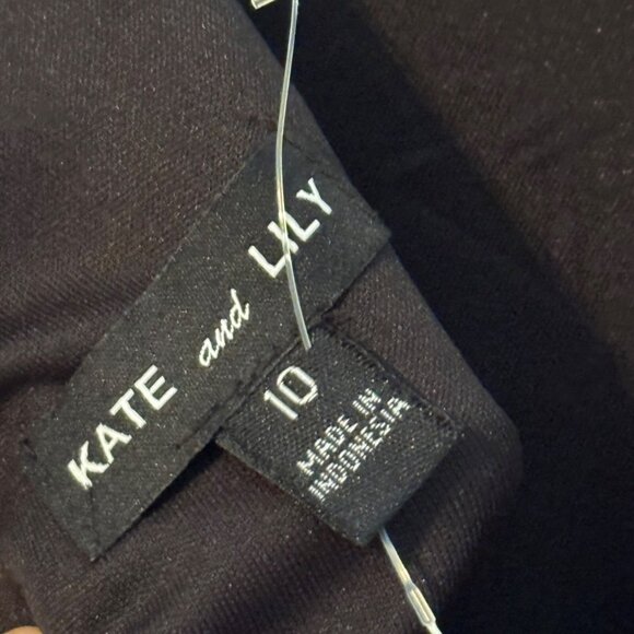 Kate & Lily Floral Print Dress Size 10 black multi stretch floral women dress - Picture 3 of 12